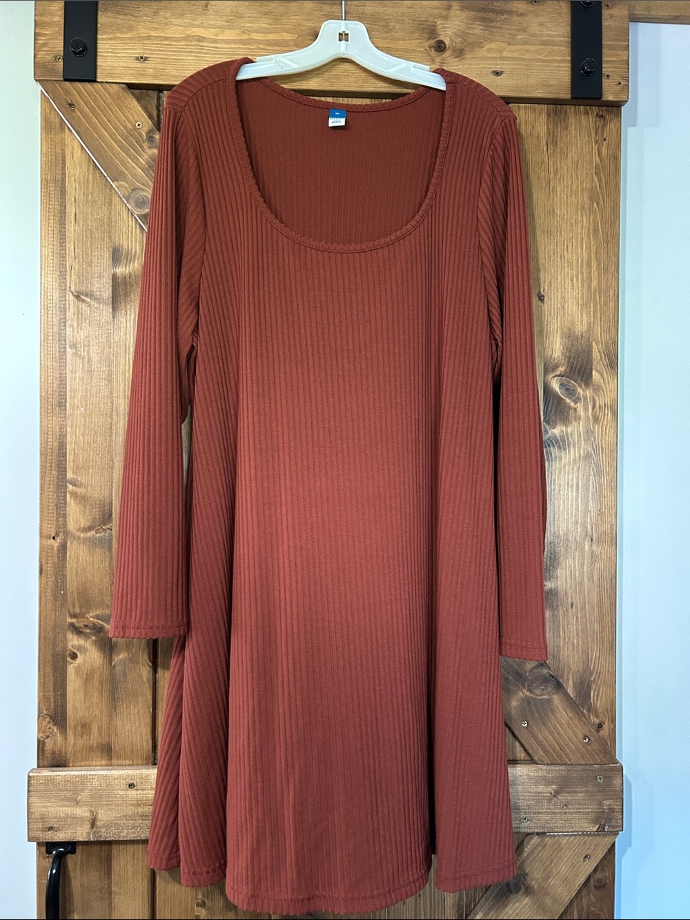 Old Navy Ribbed Long-Sleeve Sweater Dress — Rust/ Terracotta sz XXL
